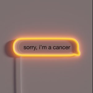 Sorry I M A Cancer Pink Text RGB Neon Sign