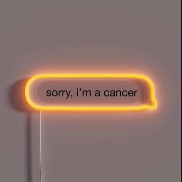 Sorry I M A Cancer Pink Text RGB Neon Sign