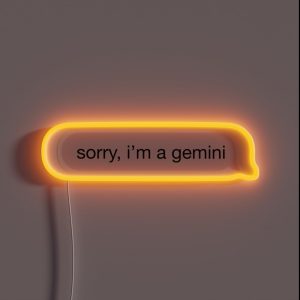 Sorry I M A Gemini Pink Text RGB Neon Sign