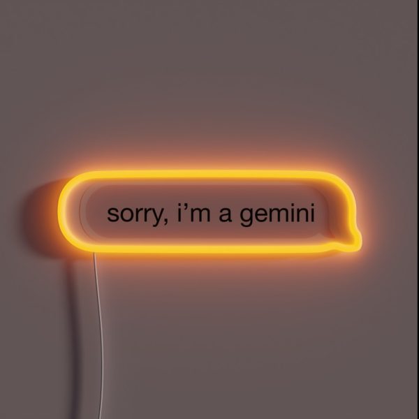 Sorry I M A Gemini Pink Text RGB Neon Sign