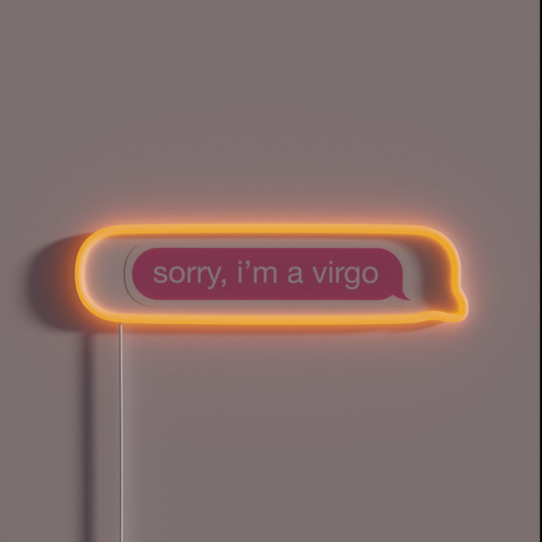 Sorry I M A Virgo Pink Phone Message RGB Neon Sign Sorry I M A Virgo Pink Phone Message RGB Neon Sign