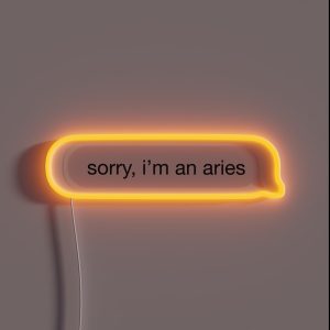 Sorry I M An Aries Pink Text RGB Neon Sign Sorry I M An Aries Pink Text RGB Neon Sign