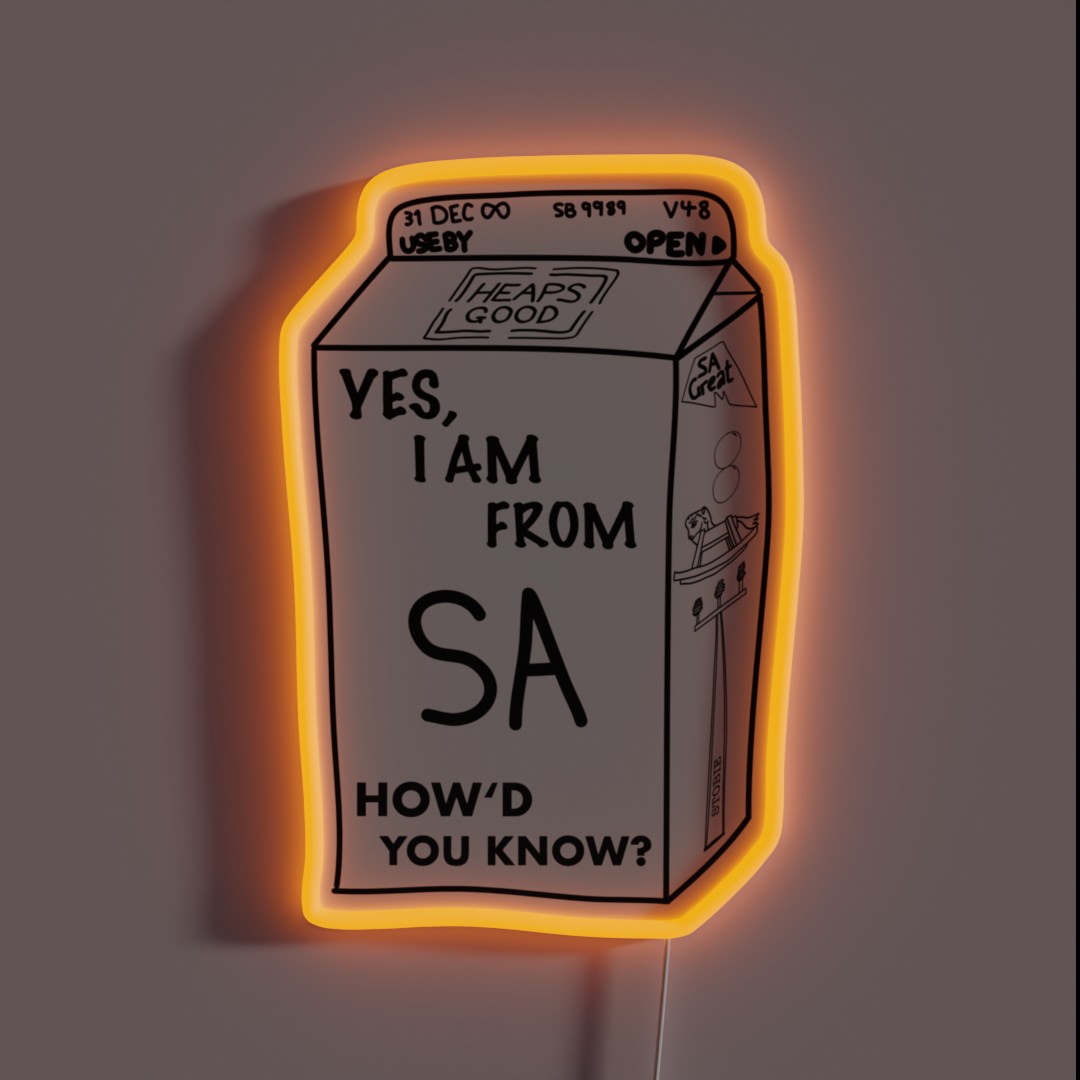 South Australia Yes I Am From SA RGB Neon Sign South Australia Yes I Am From SA RGB Neon Sign