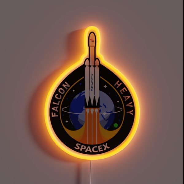 Spacex Falcon Heavy RGB Neon Sign