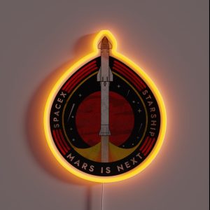 Spacex Starship Mars Is Next Badge RGB Neon Sign