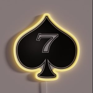 Spade 7 Is 7 Your Lucky Number RGB Neon Sign