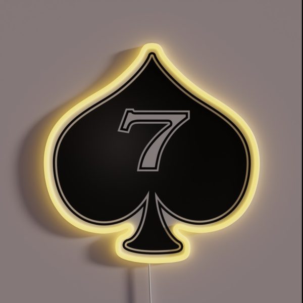 Spade 7 Is 7 Your Lucky Number RGB Neon Sign