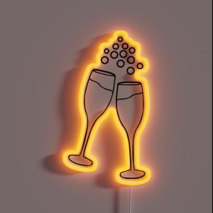 Sparkling Wine Toast RGB Neon Sign