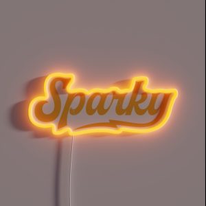 Sparky Electrician Funny Lineman Dad Retro Vintage Novelty RGB Neon Sign