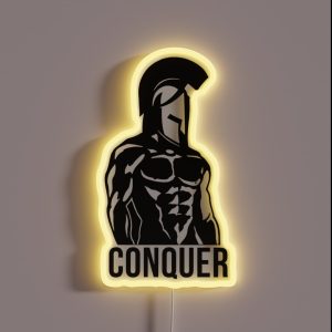 Spartan Conquer RGB Neon Sign