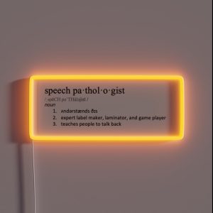 Speech Pathologist Definition 2 RGB Neon Sign