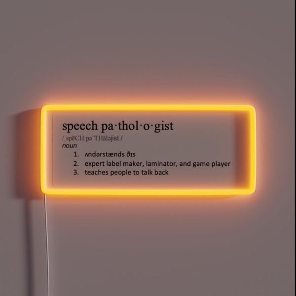 Speech Pathologist Definition 2 RGB Neon Sign