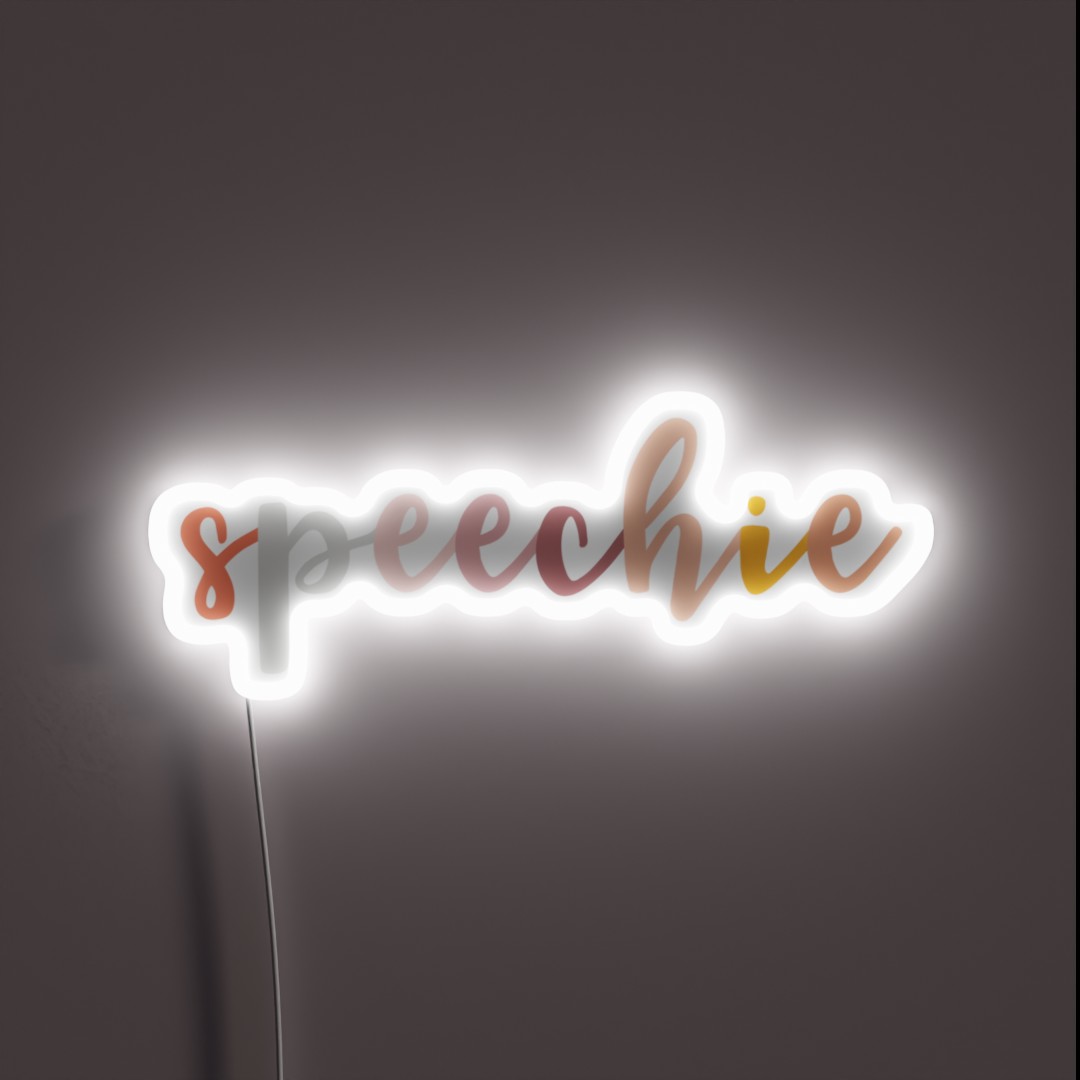 Speechie Speech Language Pathologist Speechie RGB Neon Sign Speechie Speech Language Pathologist Speechie RGB Neon Sign
