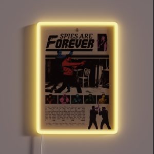 Spies Are Forever Vintage Poster RGB Neon Sign Spies Are Forever Vintage Poster RGB Neon Sign