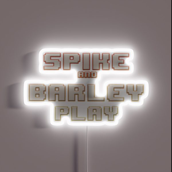 Spike And Barley Play Logo RGB Neon Sign