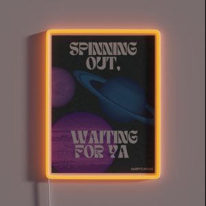 Spinning Out Waiting For Ya Styles RGB Neon Sign Spinning Out Waiting For Ya Styles RGB Neon Sign