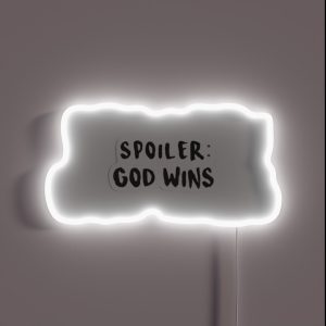 Spoiler God Wins RGB Neon Sign Spoiler God Wins RGB Neon Sign