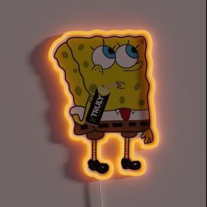 Spongebob Drinking Truly Seltzer RGB Neon Sign Spongebob Drinking Truly Seltzer RGB Neon Sign