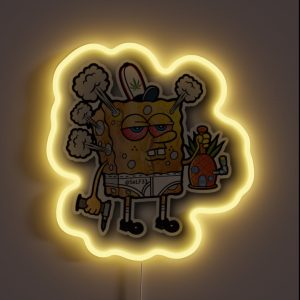 Spongebob Off His Head RGB Neon Sign
