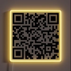 Spongebob QR Code For Who Put You On The Planet YT Video RGB Neon Sign