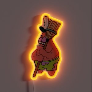 Spongebob Squarepants Broom RGB Neon Sign