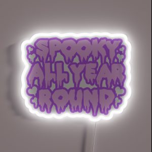 Spooky All Year Round Pastel Goth RGB Neon Sign