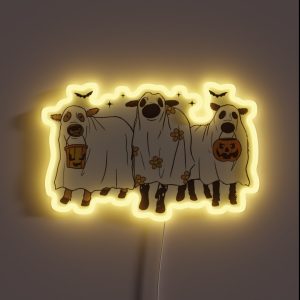Spooky Cows RGB Neon Sign