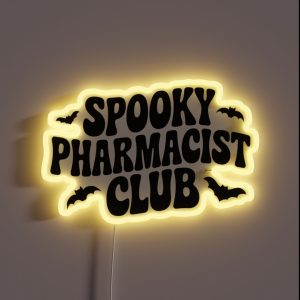 Spooky Pharmacist Club Halloween Pharmacy RGB Neon Sign
