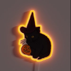 Spooky Pumpkin Kitten RGB Neon Sign Spooky Pumpkin Kitten RGB Neon Sign