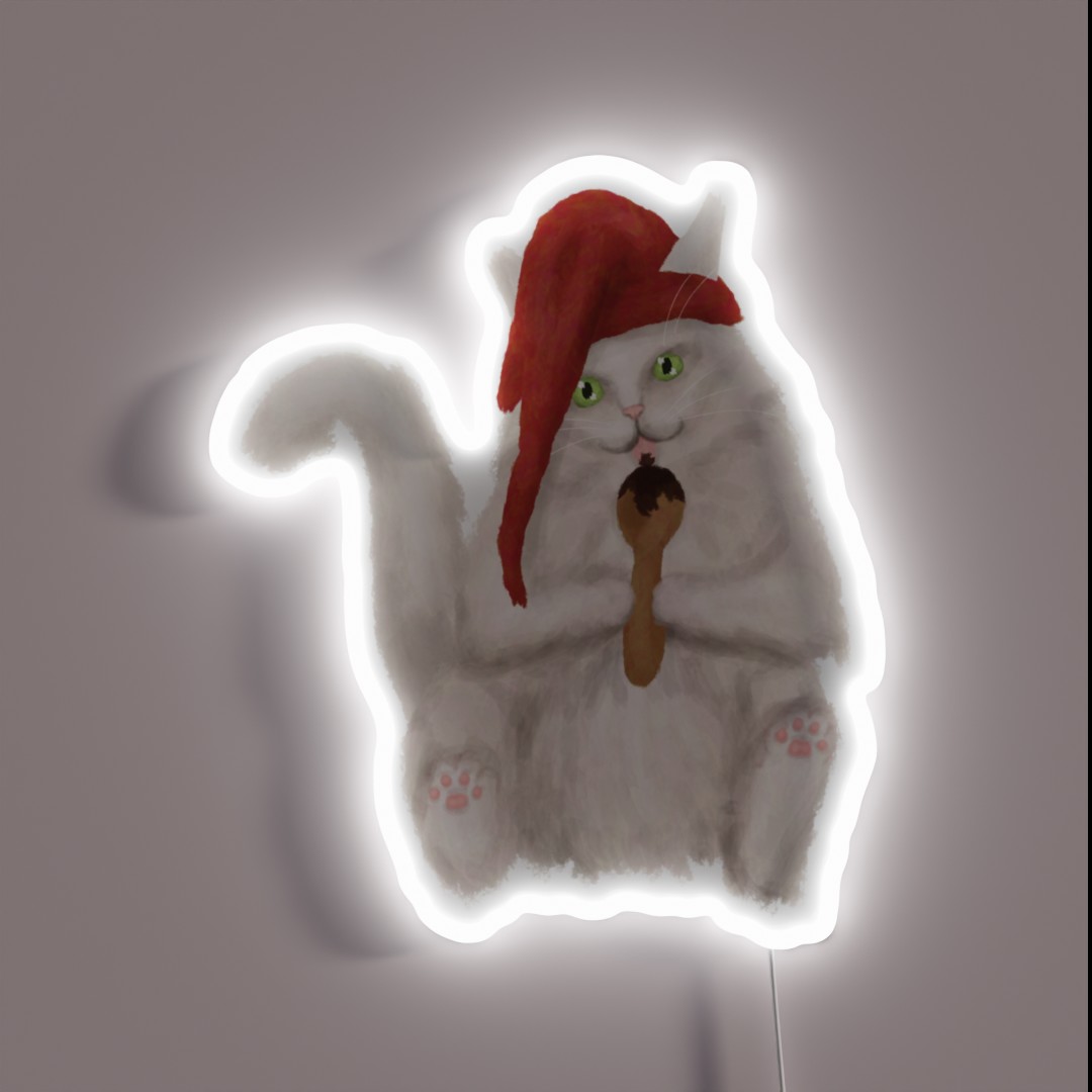 Spoon Licker Cat RGB Neon Sign Spoon Licker Cat RGB Neon Sign