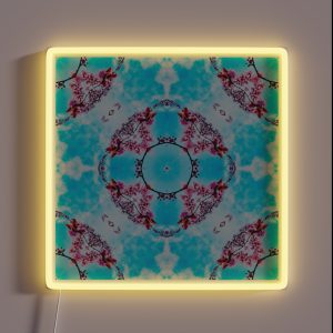 Spring Cherry Blossom Tree Kaleidoscope RGB Neon Sign