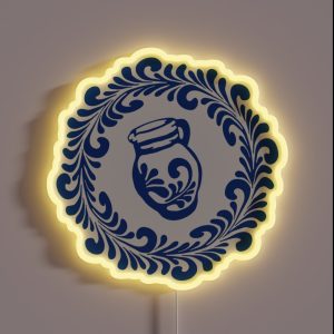 Spruce Wreath With Bembel Tendril Swing RGB Neon Sign