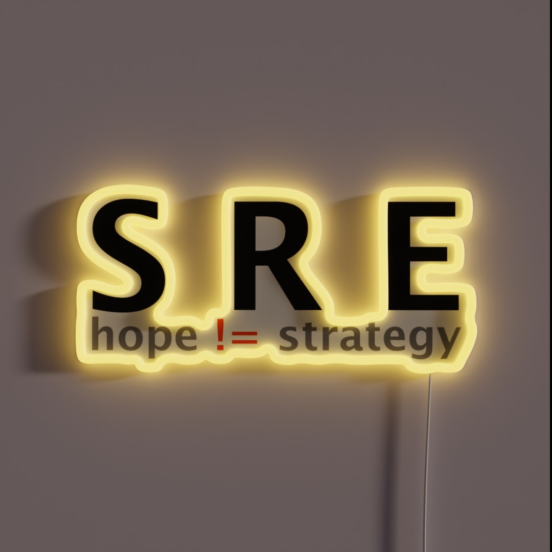 SRE Because Hope Is Not A Strategy RGB Neon Sign SRE Because Hope Is Not A Strategy RGB Neon Sign