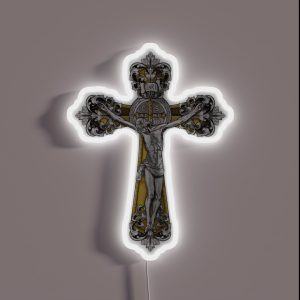 St Benedict Cross Crucifix RGB Neon Sign