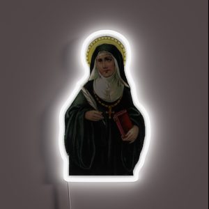 St Hildegard Of Bingen Nun Saint RGB Neon Sign St Hildegard Of Bingen Nun Saint RGB Neon Sign