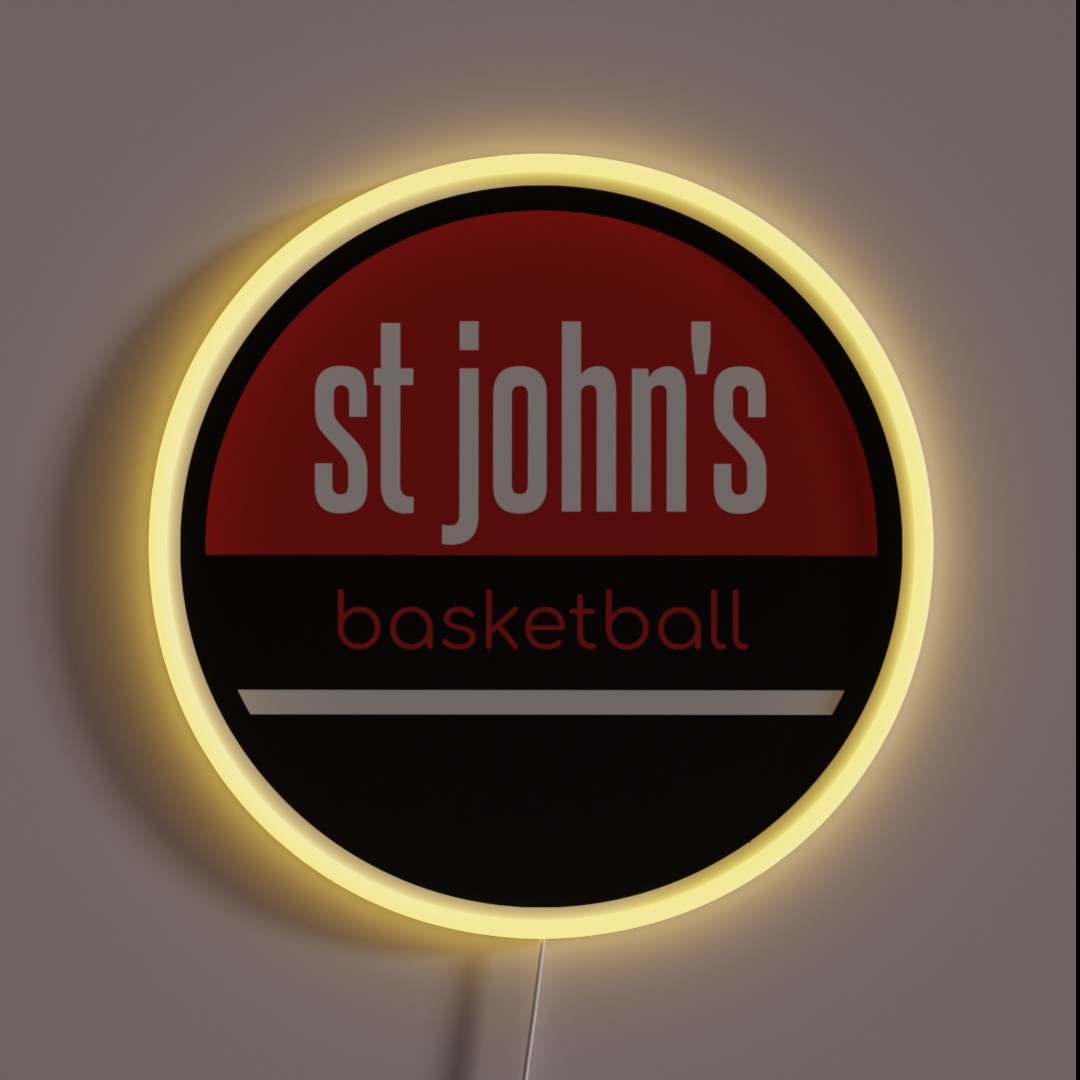 St John S Basketball RGB Neon Sign St John S Basketball RGB Neon Sign