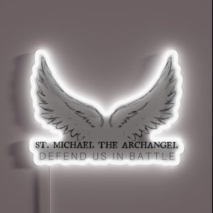 St Michael The Archangel RGB Neon Sign