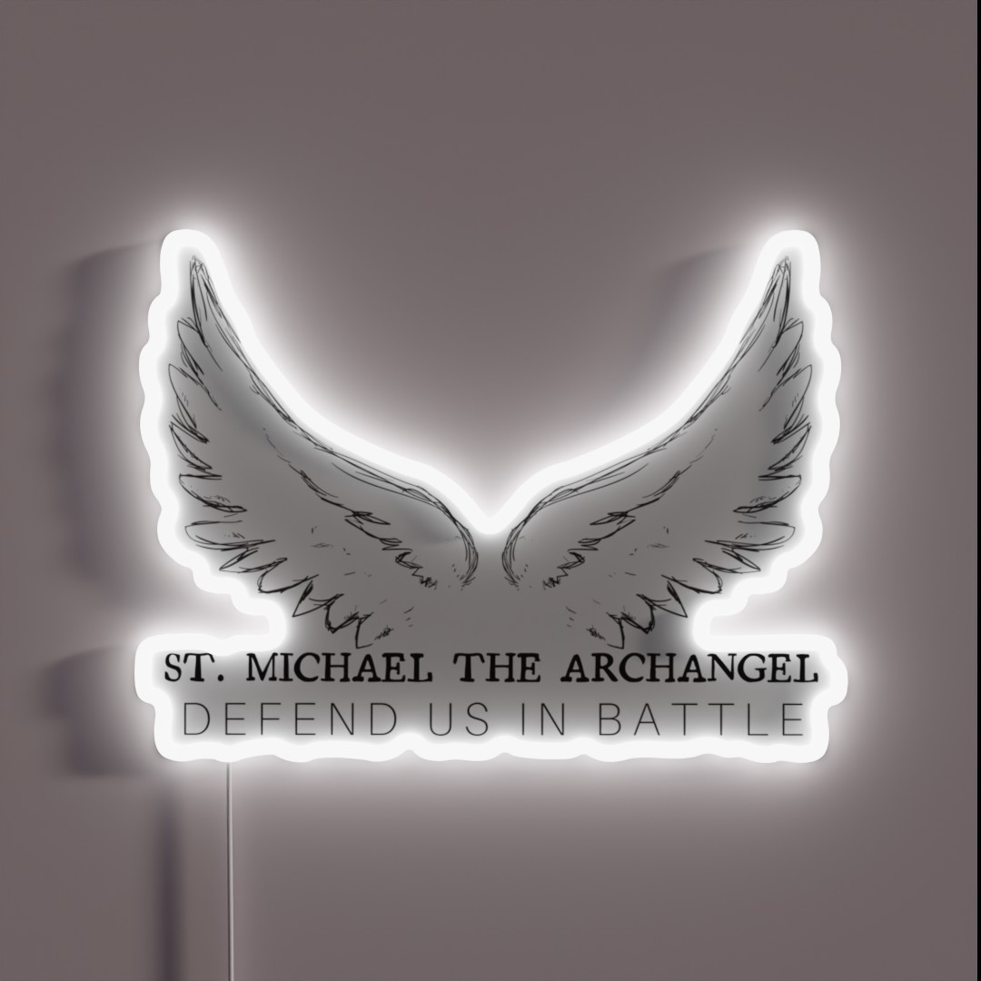 St Michael The Archangel RGB Neon Sign St Michael The Archangel RGB Neon Sign