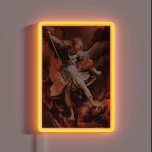 St Michael The Archangel San Miguel Arcangel Guido Reni RGB Neon Sign