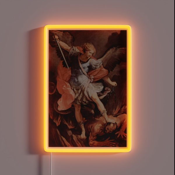 St Michael The Archangel San Miguel Arcangel RGB Neon Sign