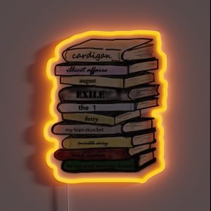 Stack Of Books RGB Neon Sign