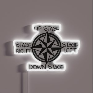 Stage Directions Black RGB Neon Sign