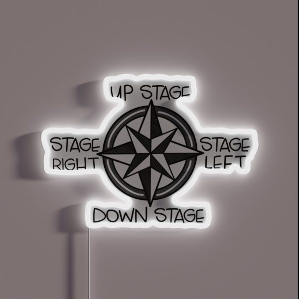 Stage Directions Black RGB Neon Sign