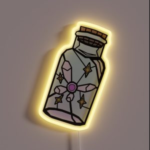 Stained Glass Fairy Bottle RGB Neon Sign