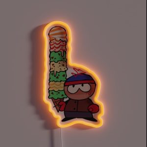 Stan With A Big Icecream South Park RGB Neon Sign