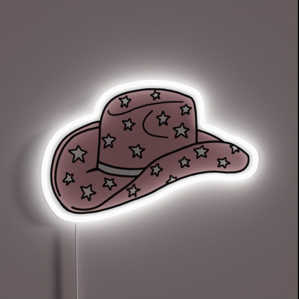 Star Cowgirl Hat RGB Neon Sign