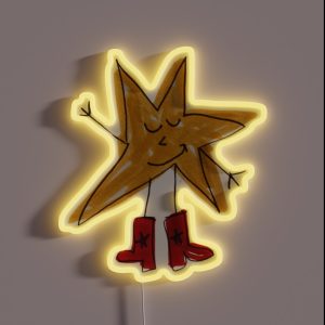 Star Guy In Red Boots RGB Neon Sign Star Guy In Red Boots RGB Neon Sign
