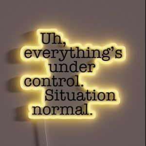 Star Wars Quotes Situation Normal RGB Neon Sign Star Wars Quotes Situation Normal RGB Neon Sign