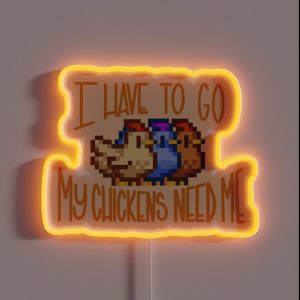 Stardew Valley Chickens RGB Neon Sign