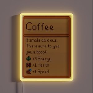 Stardew Valley Coffee RGB Neon Sign Stardew Valley Coffee RGB Neon Sign